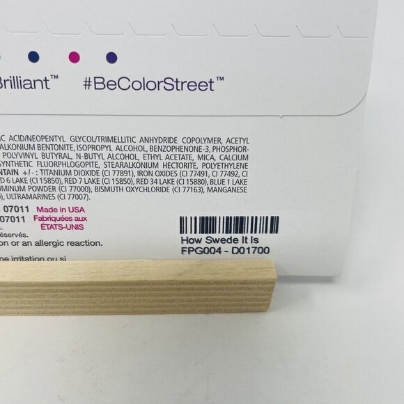 Color Street 100% Real Nail Polish Strips How Swede It Is Blue Glitter Pedicure - Picture 4 of 5